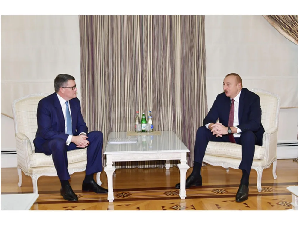 Prezident İlham Əliyev CISCO şirkətinin nümayəndə heyətini qəbul etdi- - FOTO