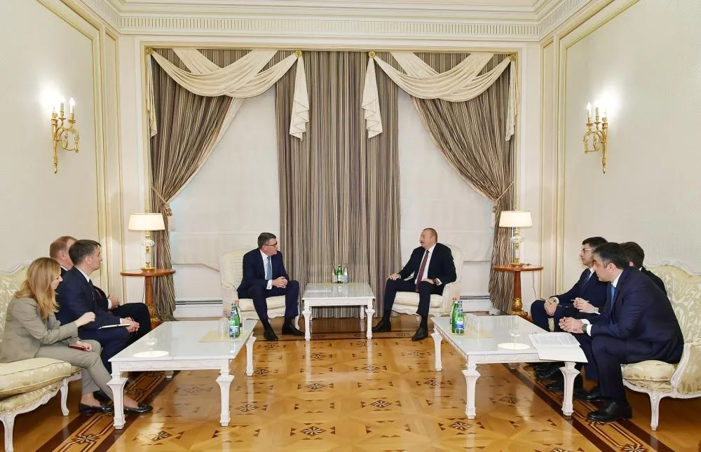 Prezident İlham Əliyev CISCO şirkətinin nümayəndə heyətini qəbul etdi- - FOTO