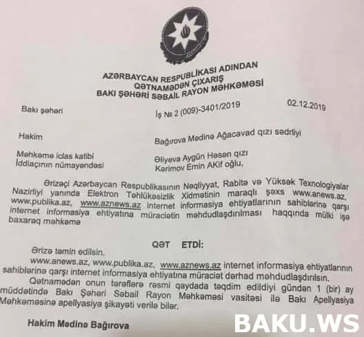 Əli Həsənovun saytlarına qadağa qoyuldu - RƏSMİ