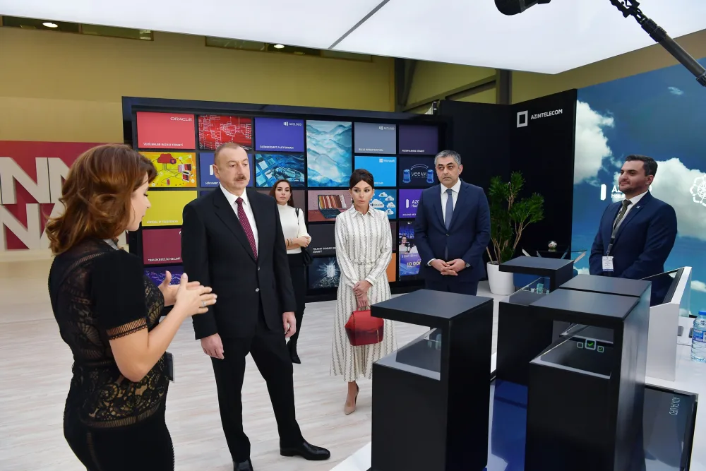 Prezident və xanımı "Bakutel-2019” - SƏRGİSİNDƏ