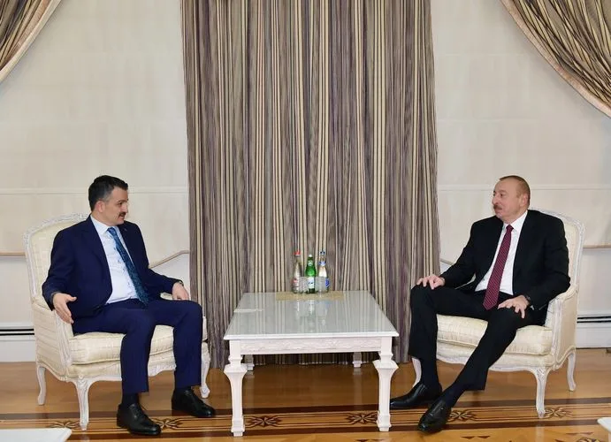Prezident Türkiyənin Kənd Təsərrüfatı və Meşəçilik nazirini - QƏBUL ETDİ - YENILƏNİB - FOTO