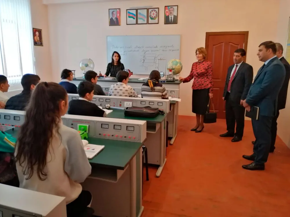 Məhəbbət Vəliyeva Beyləqan rayonunda orta məktəbdə olub - FOTOLAR