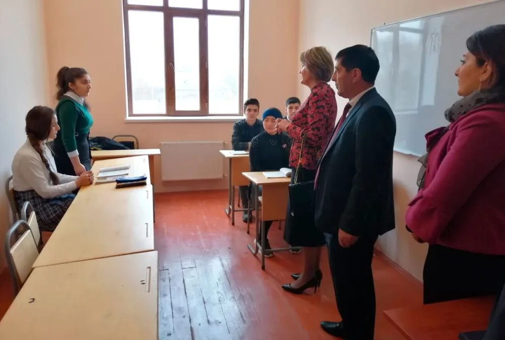 Məhəbbət Vəliyeva Beyləqan rayonunda orta məktəbdə olub - FOTOLAR
