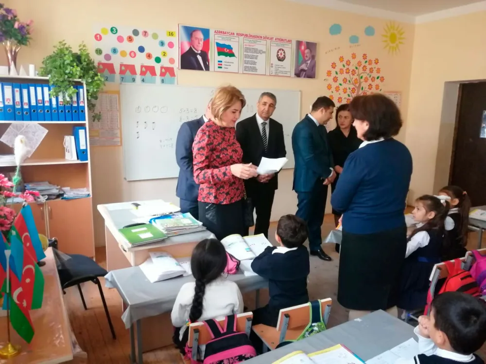 Məhəbbət Vəliyeva Beyləqan rayonunda orta məktəbdə olub - FOTOLAR