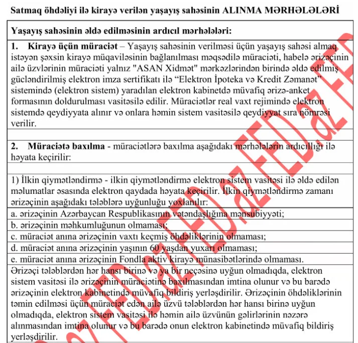 Kirayə evlərin necə satılacağı məlum oldu - -Bu da şərtlər