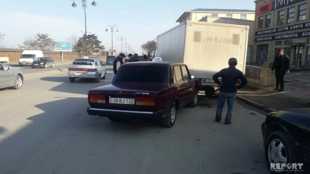 Qubada zəncirvari yol qəzası - FOTOLAR