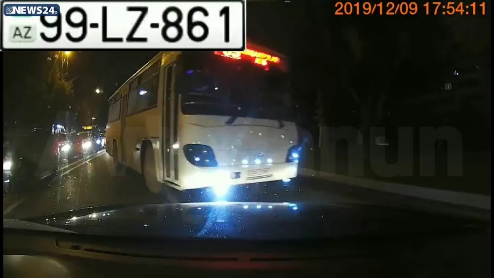 Bakının ən özbaşına marşrut avtobusları – - ÖLÜM TƏHLÜKƏSİ - FOTO - VİDEO