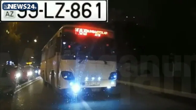 Bakının ən özbaşına marşrut avtobusları – - ÖLÜM TƏHLÜKƏSİ - FOTO - VİDEO