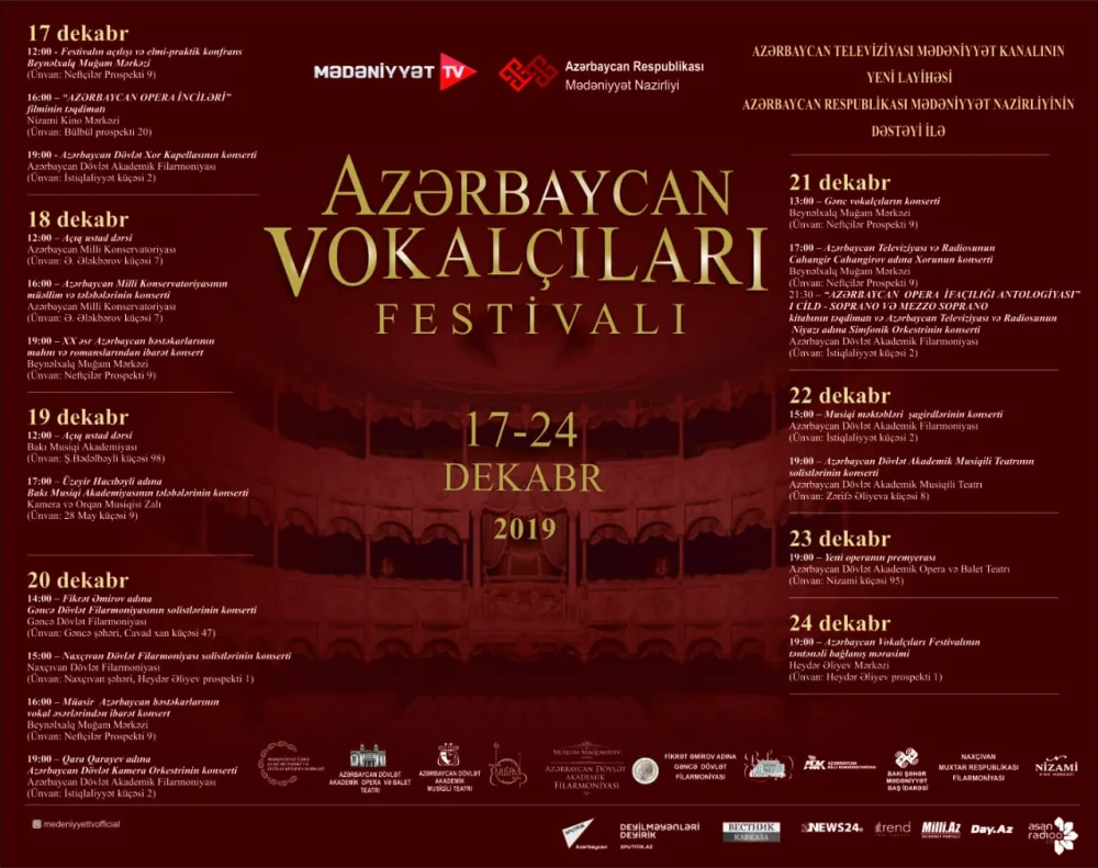 Azərbaycan Vokalçıları Festivalına az qaldı - Ölkəmizin mədəni həyatında ilk - FOTOLAR - PROQRAM