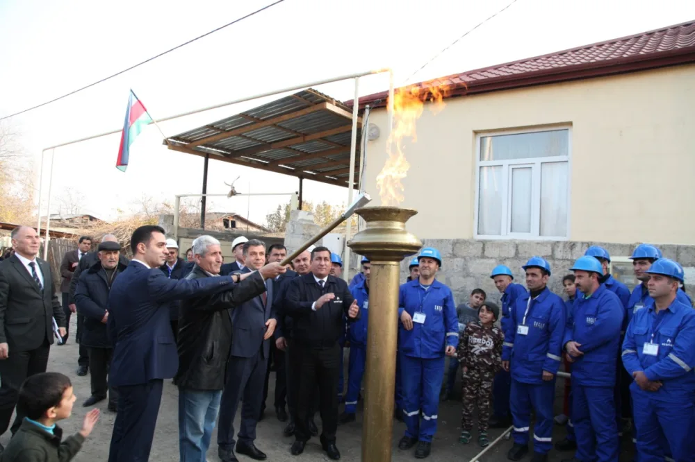 Yevlaxda 118 evə - QAZ VERİLDİ - FOTO