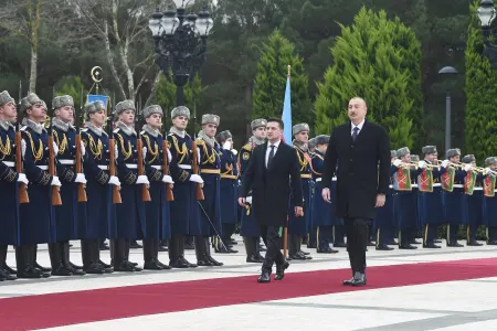 Ukrayna Prezidentinin rəsmi qarşılanma mərasimi - FOTOLAR - VİDEO - YENİLƏNDİ 2