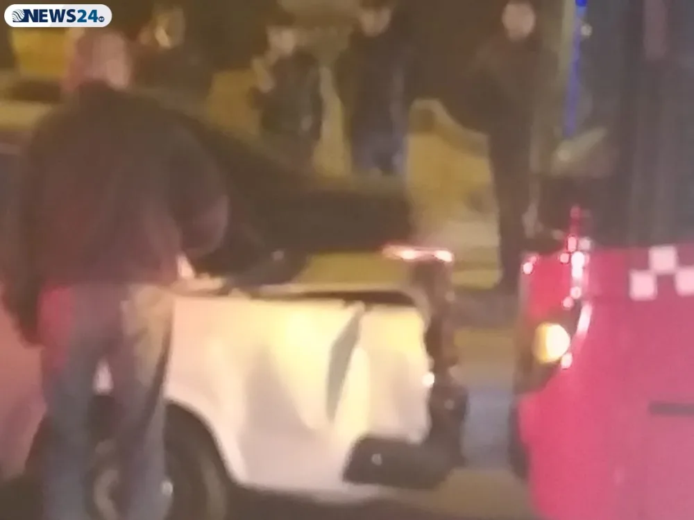 Bakıda sərnişin avtobusu qəzaya uğradı - FOTOLAR
