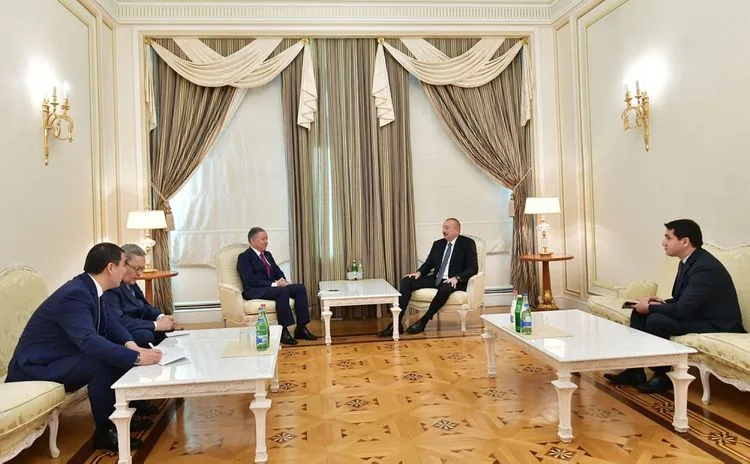 Prezident İlham Əliyev Qazaxıstan Parlamenti Məclisinin Sədrini qəbul edib - FOTO