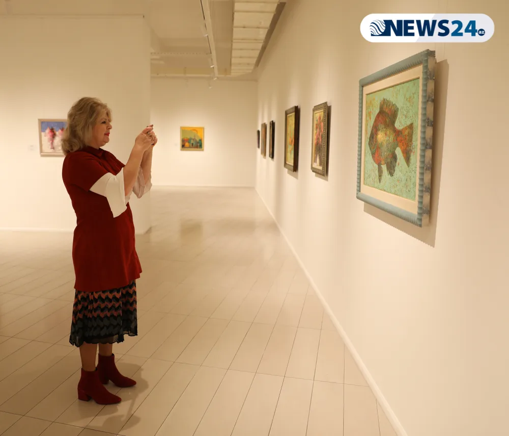 Müasir İncəsənət Muzeyində xeyriyyə sərgisi açılıb - FOTOLAR