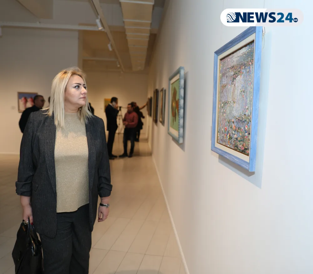 Müasir İncəsənət Muzeyində xeyriyyə sərgisi açılıb - FOTOLAR