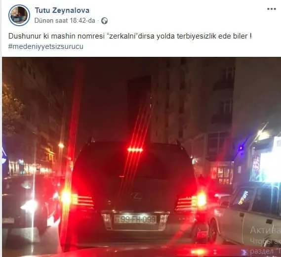 Tanınmış teleaparıcı bahalı avtomobilin sahibini tənqid etdi - FOTO