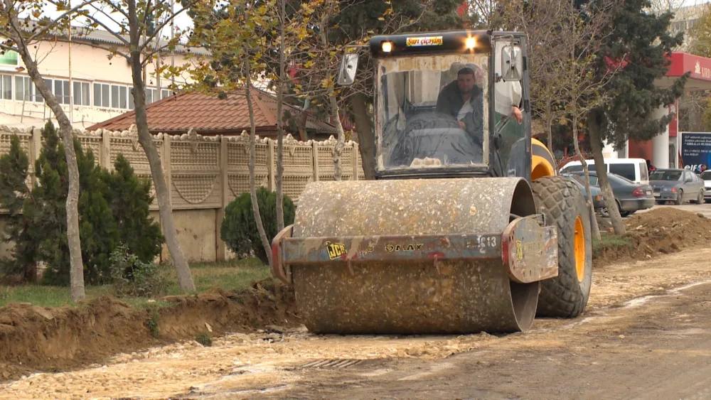 Xırdalanın yol infrastrukturu yenilənir - FOTOLAR