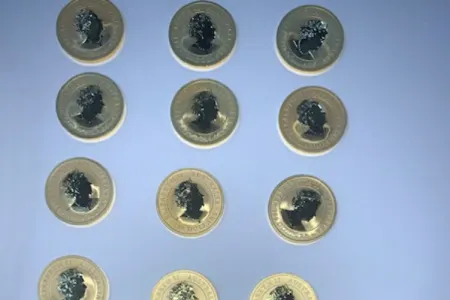 Qızıl sikkələri gizli keçirmək istədi