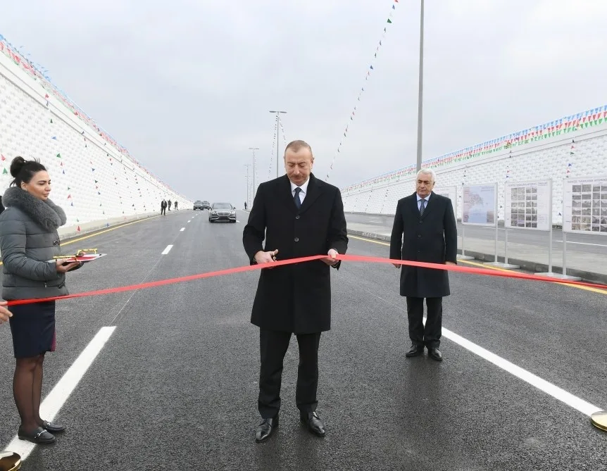 Prezident İlham Əliyev Pirşağıda avtomobil tunelinin - AÇILIŞINDA - YENİLƏNİB - FOTOLAR