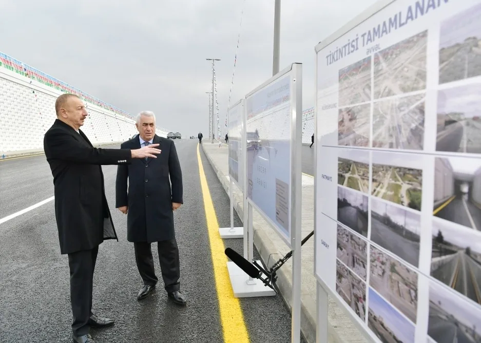Prezident İlham Əliyev Pirşağıda avtomobil tunelinin - AÇILIŞINDA - YENİLƏNİB - FOTOLAR