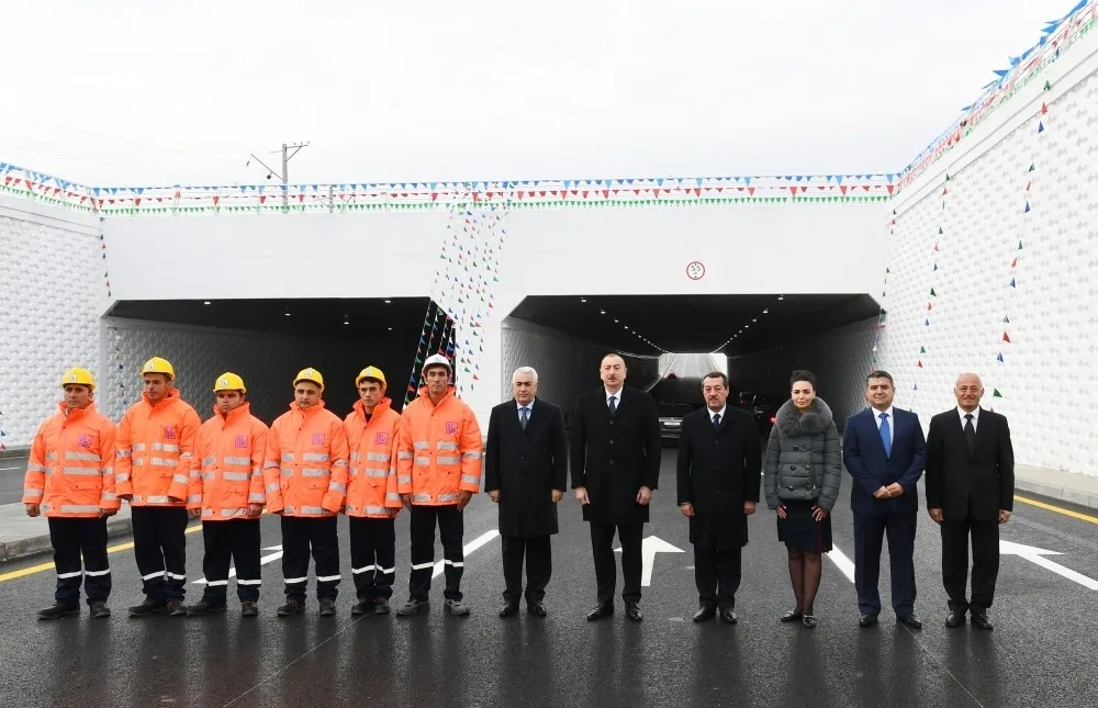 Prezident İlham Əliyev Pirşağıda avtomobil tunelinin - AÇILIŞINDA - YENİLƏNİB - FOTOLAR