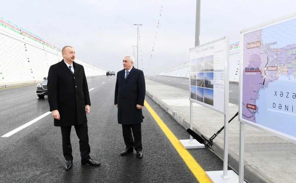 Prezident İlham Əliyev Pirşağıda avtomobil tunelinin - AÇILIŞINDA - YENİLƏNİB - FOTOLAR