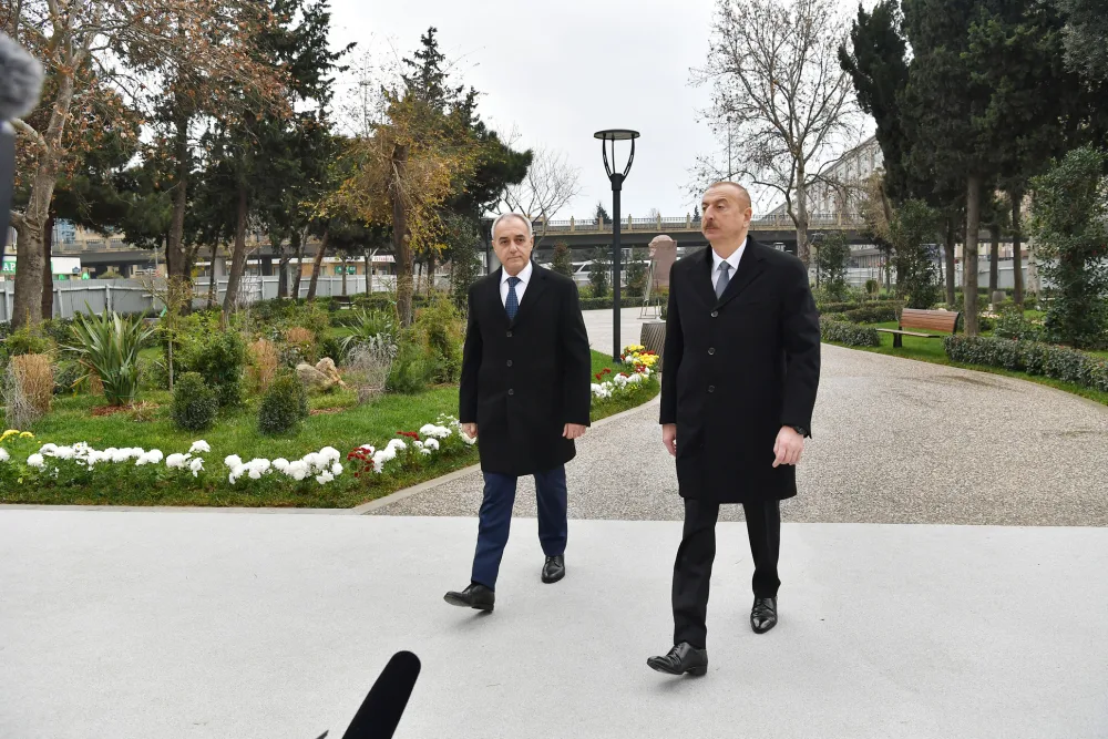 İlham Əliyev parkda aparılan yenidənqurma işləri ilə - TANIŞ OLDU