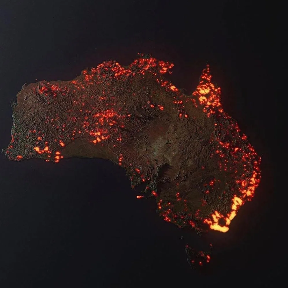 Yarım milyard heyvanın öldüyü, 6 milyon hektar meşənin yandığı - AVSTRALİYADAN FOTOLAR