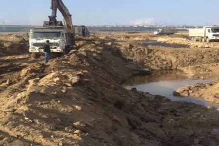 Hava limanına yaxın göllər qurudulur