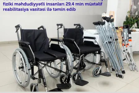 Əillərə 38 mindən çox reabilitasiya vasitəsi verildi