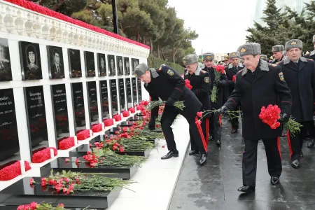 DİN-in rəhbərliyi şəhidlərin əziz xatirəsini - YAD ETDİLƏR - FOTO - VİDEO
