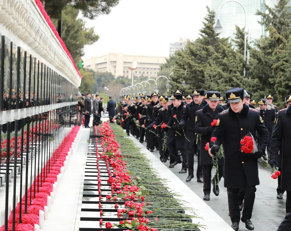 DİN-in rəhbərliyi şəhidlərin əziz xatirəsini - YAD ETDİLƏR - FOTO - VİDEO