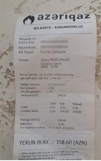 Artıq borc yazan “Azəriqaz” əməkdaşı - CƏZALANDI - FOTO
