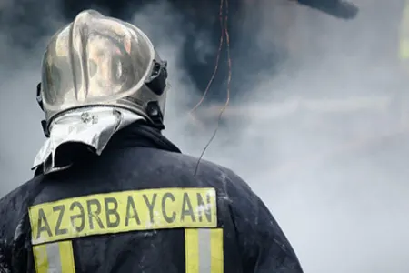 Göyçayda 4 otaqlı ev yandı