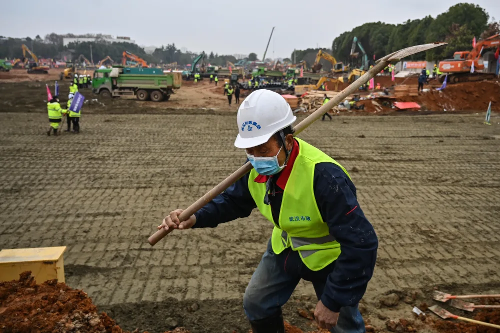Çində koronavirusa görə tikilən 1000 nəfərlik xəstəxanadan - GÖRÜNTÜLƏR - FOTOLAR