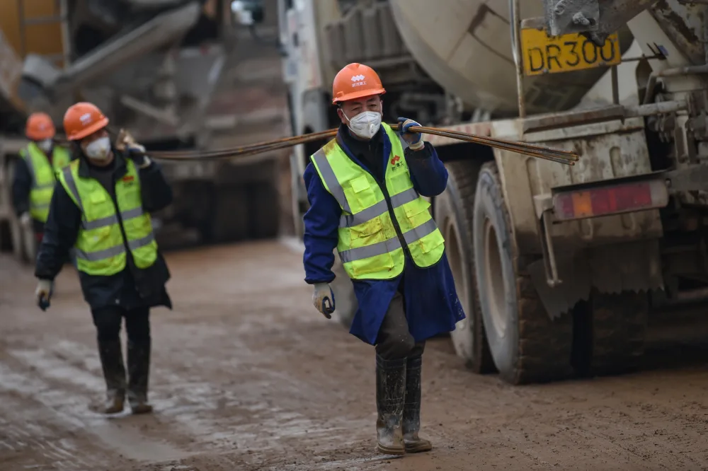 Çində koronavirusa görə tikilən 1000 nəfərlik xəstəxanadan - GÖRÜNTÜLƏR - FOTOLAR