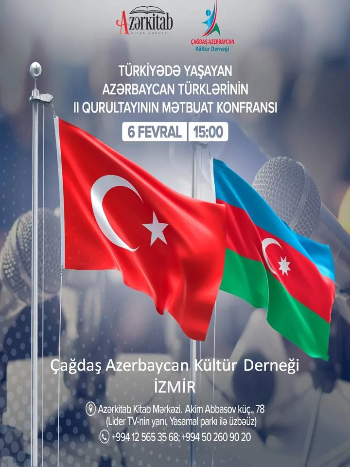 Türkiyədə Yaşayan Azərbaycan Türklərinin II Qurultayı keçiriləcək