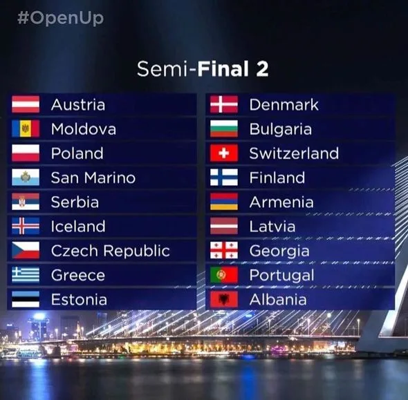 Təmsilçimiz olmasa da, Avroviziyadakı rəqiblərimiz bəlli oldu