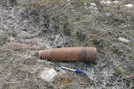 Bakı-Sumqayıt yolunun kənarında mərmi tapılıb - FOTO