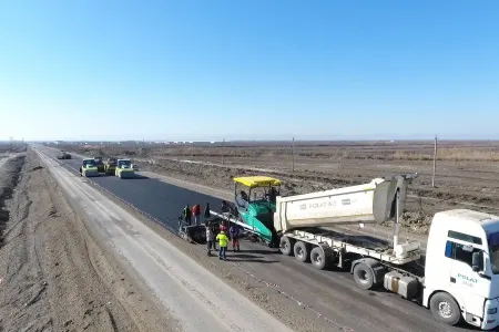 Ucar-Zərdab-Ağcabədi yolunun tikintisi - DAVAM ETDİRİLİR - FOTO