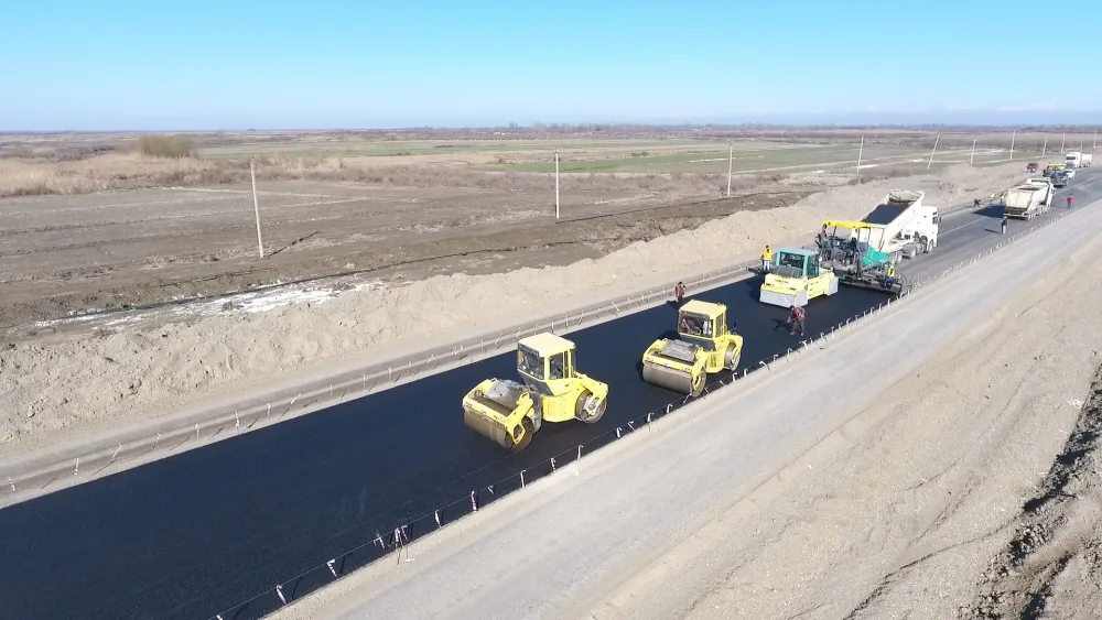 Ucar-Zərdab-Ağcabədi yolunun tikintisi - DAVAM ETDİRİLİR - FOTO