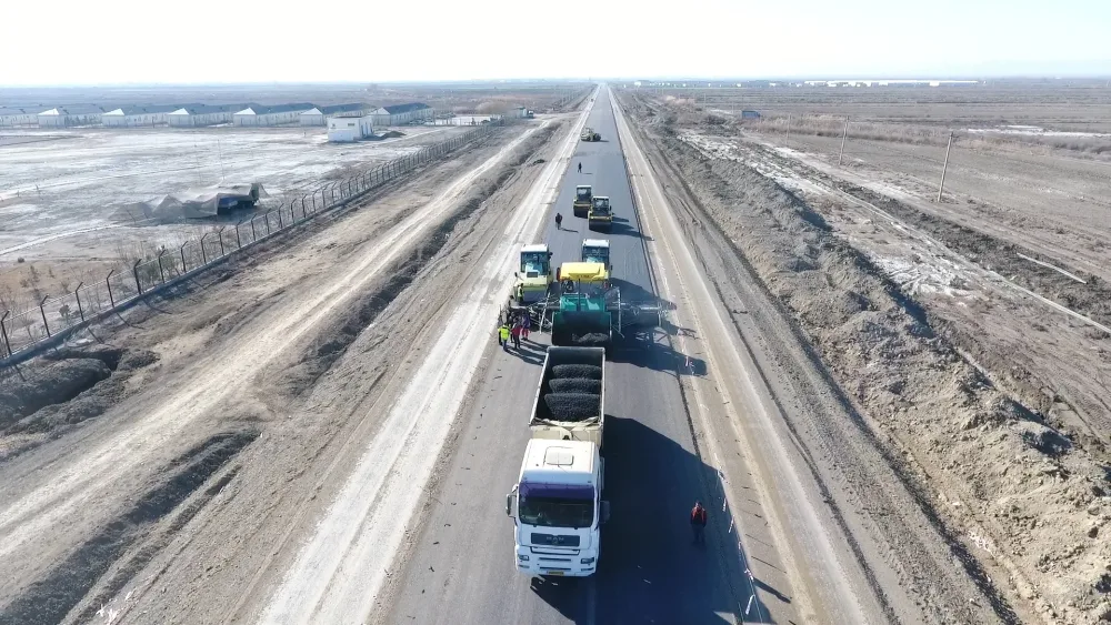 Ucar-Zərdab-Ağcabədi yolunun tikintisi - DAVAM ETDİRİLİR - FOTO