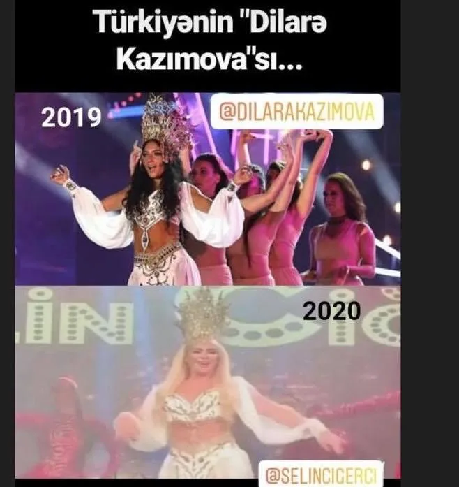 Türkiyəli məşhur Dilarə Kazımovanın paltarını geyindi? - FOTO - VİDEO