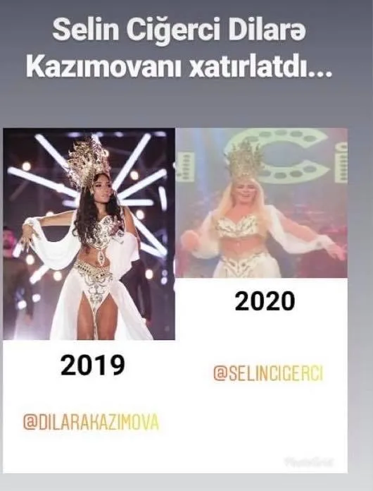 Türkiyəli məşhur Dilarə Kazımovanın paltarını geyindi? - FOTO - VİDEO