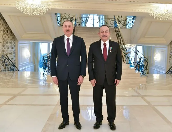 Prezident İlham Əliyev Mövlud Çavuşoğlunu - QƏBUL ETDİ - FOTOLAR