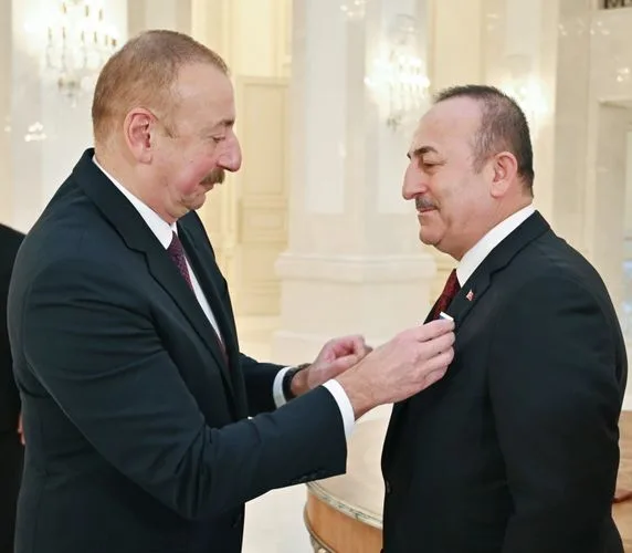 Prezident İlham Əliyev Mövlud Çavuşoğlunu - QƏBUL ETDİ - FOTOLAR