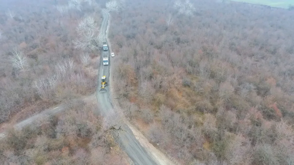 Qəbələdə 28 kilometrlik avtomobil yolu - YENİDƏN QURULUR - FOTO