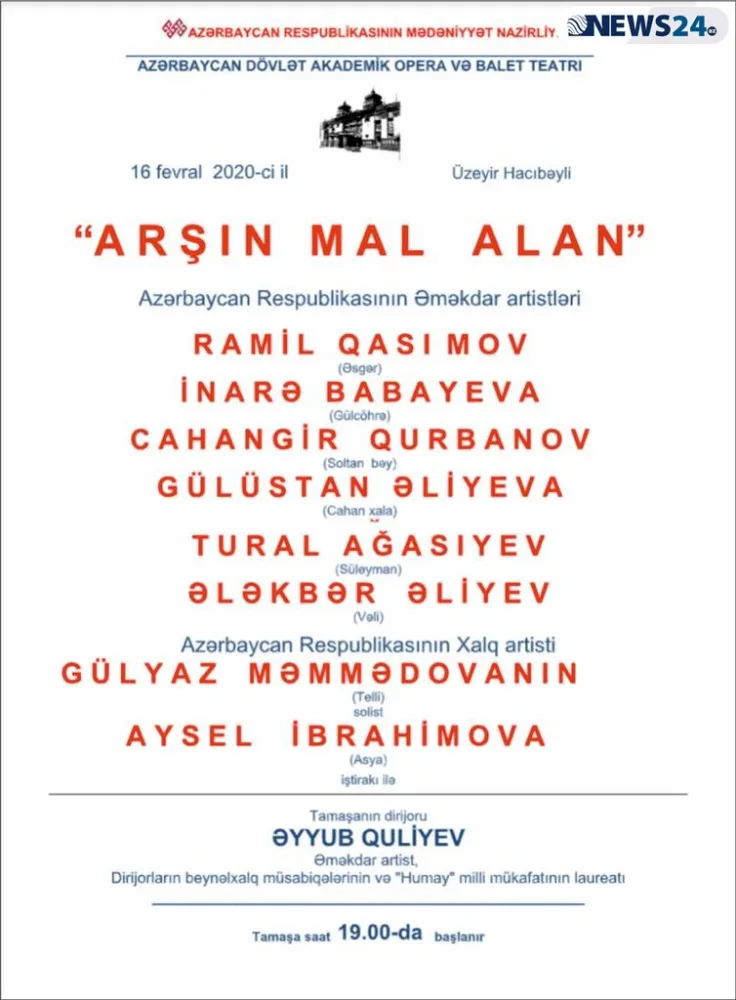 Ramil Qasımov Üzeyir Hacıbəylinin “Arşın mal alan” operettasında Əsgər olacaq - – FOTO- VİDEO