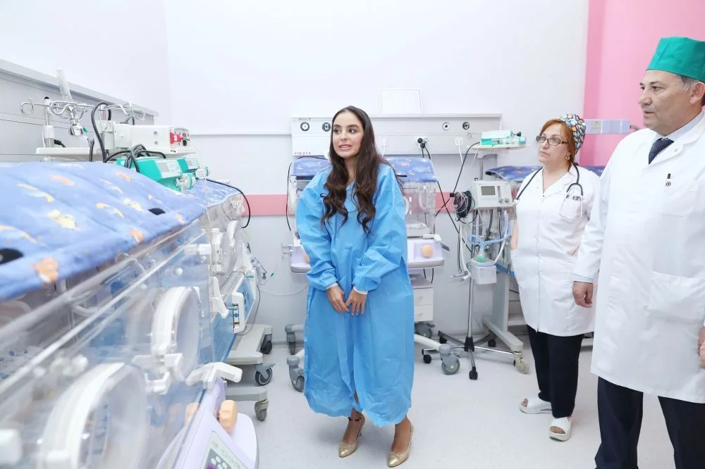 Leyla Əliyeva yeni doğulan körpələrə baş çəkdi - -FOTOLAR