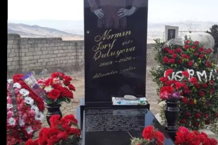 "Canım yana-yana balamı daşa həkk elədim" - NƏRMİNİN MƏZARININ ÜSTÜ GÖTÜRÜLDÜ -VİDEO